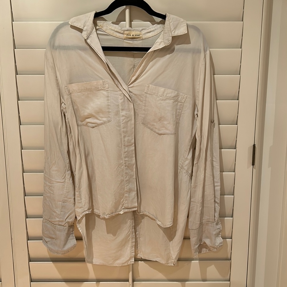 Beige button down